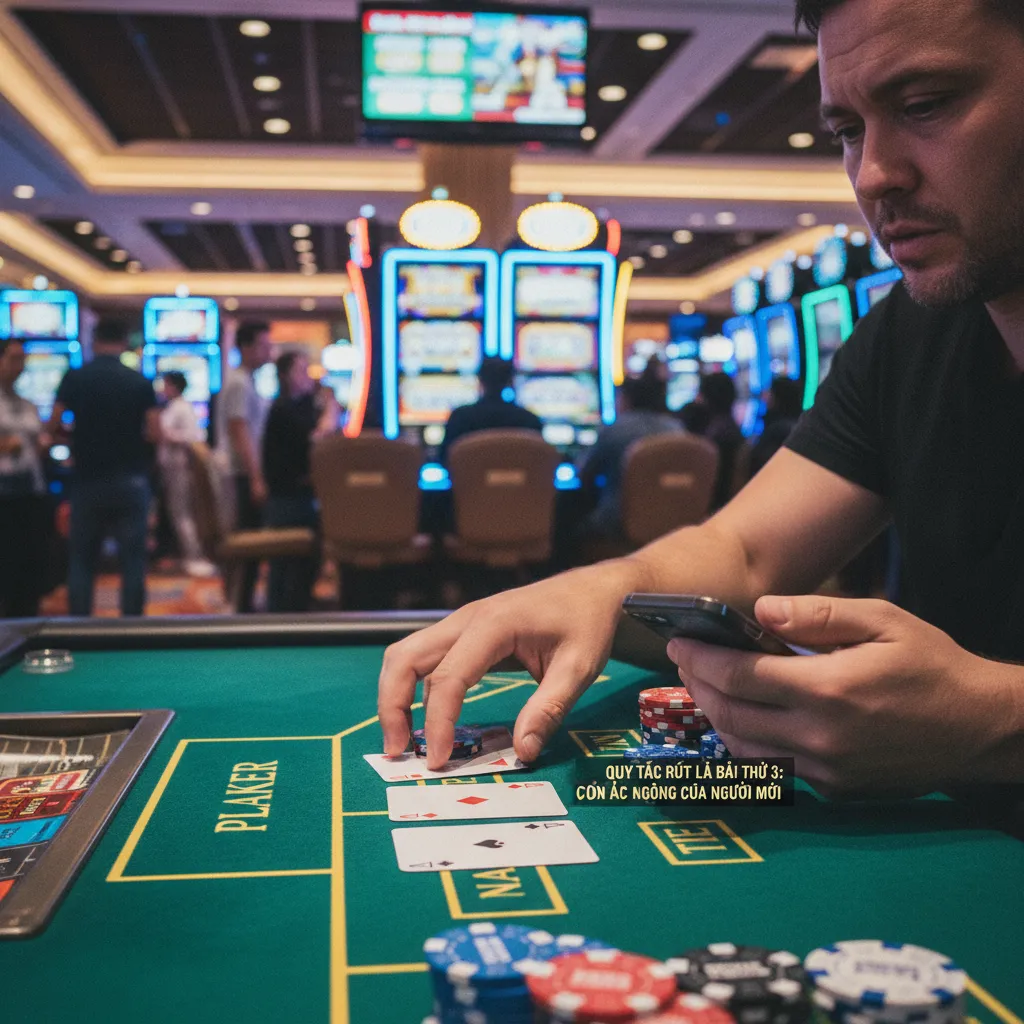 Bảng quy tắc rút lá bài thứ 3 cho Banker trong Baccarat